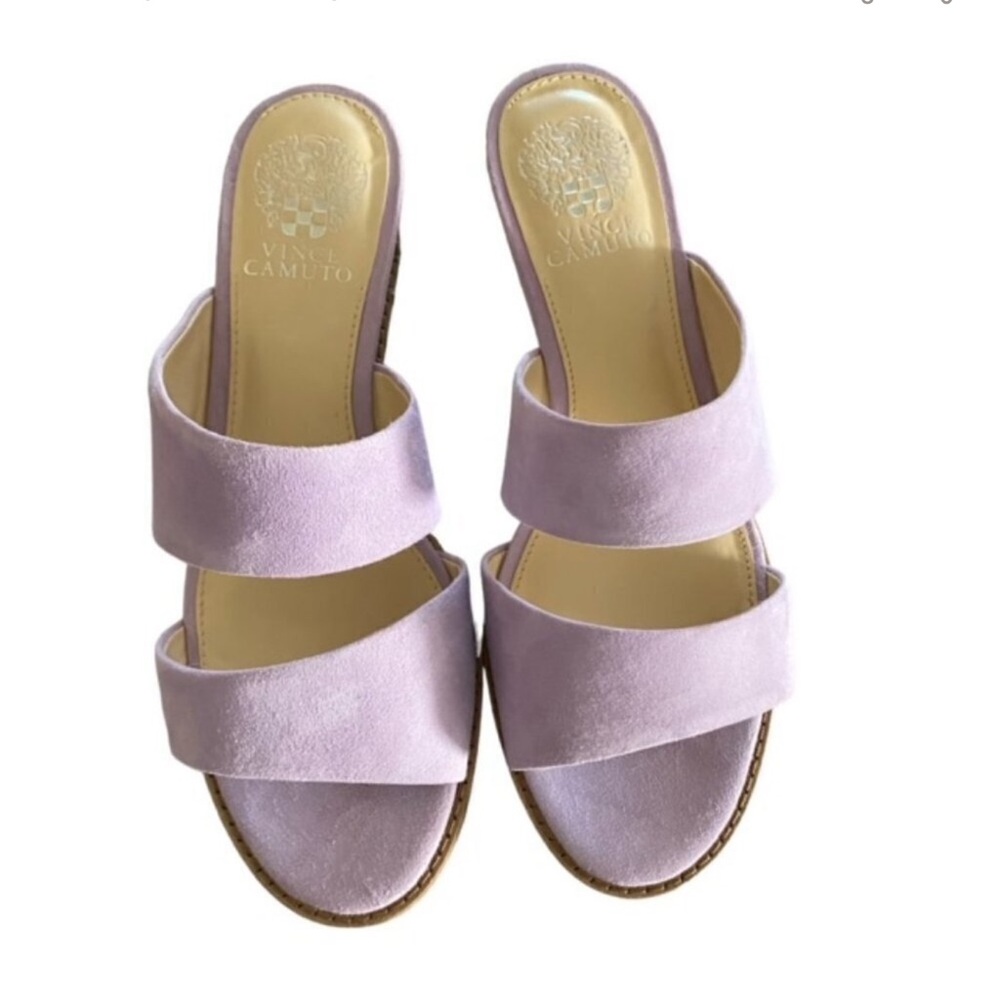 Vince Camuto Lilac Purple Relindie Demi Wedge Slide Sandal 8